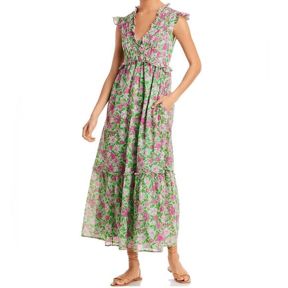 Banjanan Dresses & Skirts - Banjanan Constance Floral Print Ruffled Dress, Patina, NWT, Size S